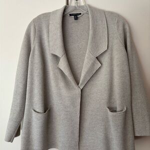 Eileen Fisher Beige Women's Wool Knit Jacket